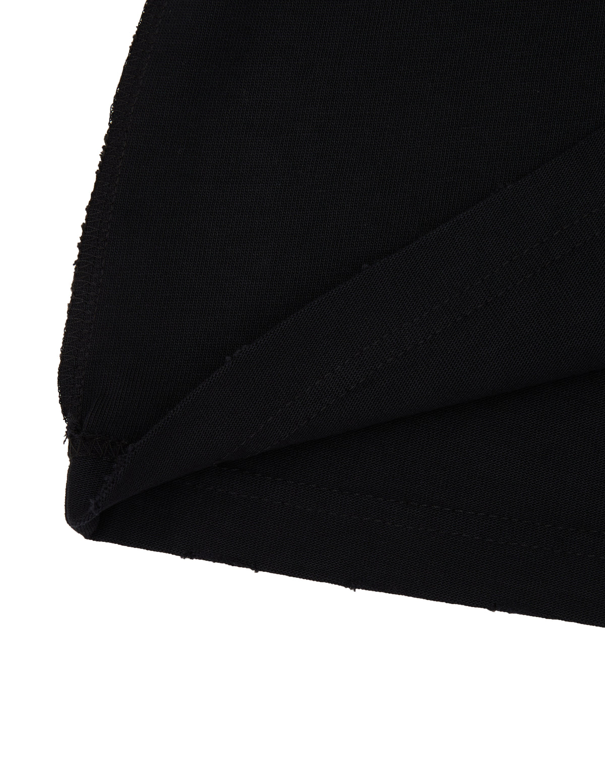Close-up of black fabric on a white background