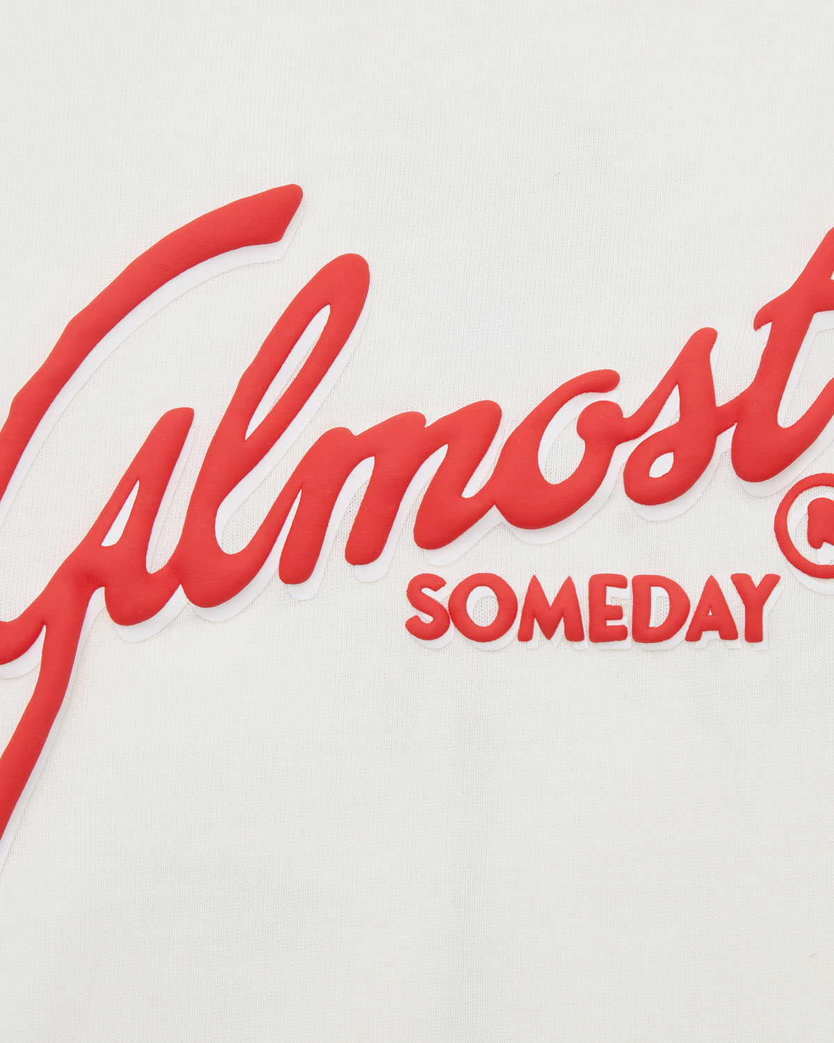 Red 'Almost Someday' logo on a white background