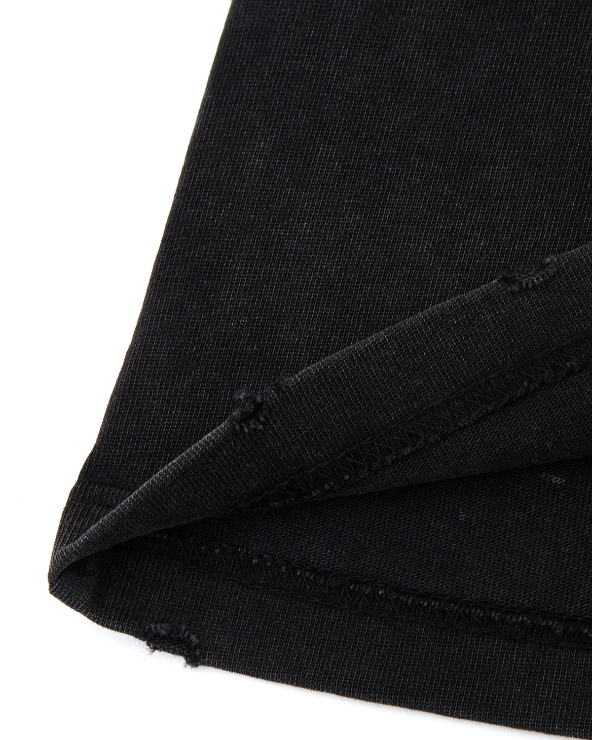 Close-up of black fabric with a white background