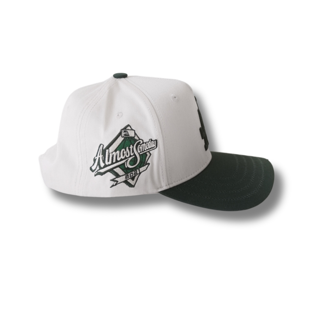 LA World Series Snapback (Cream/Forest Green)