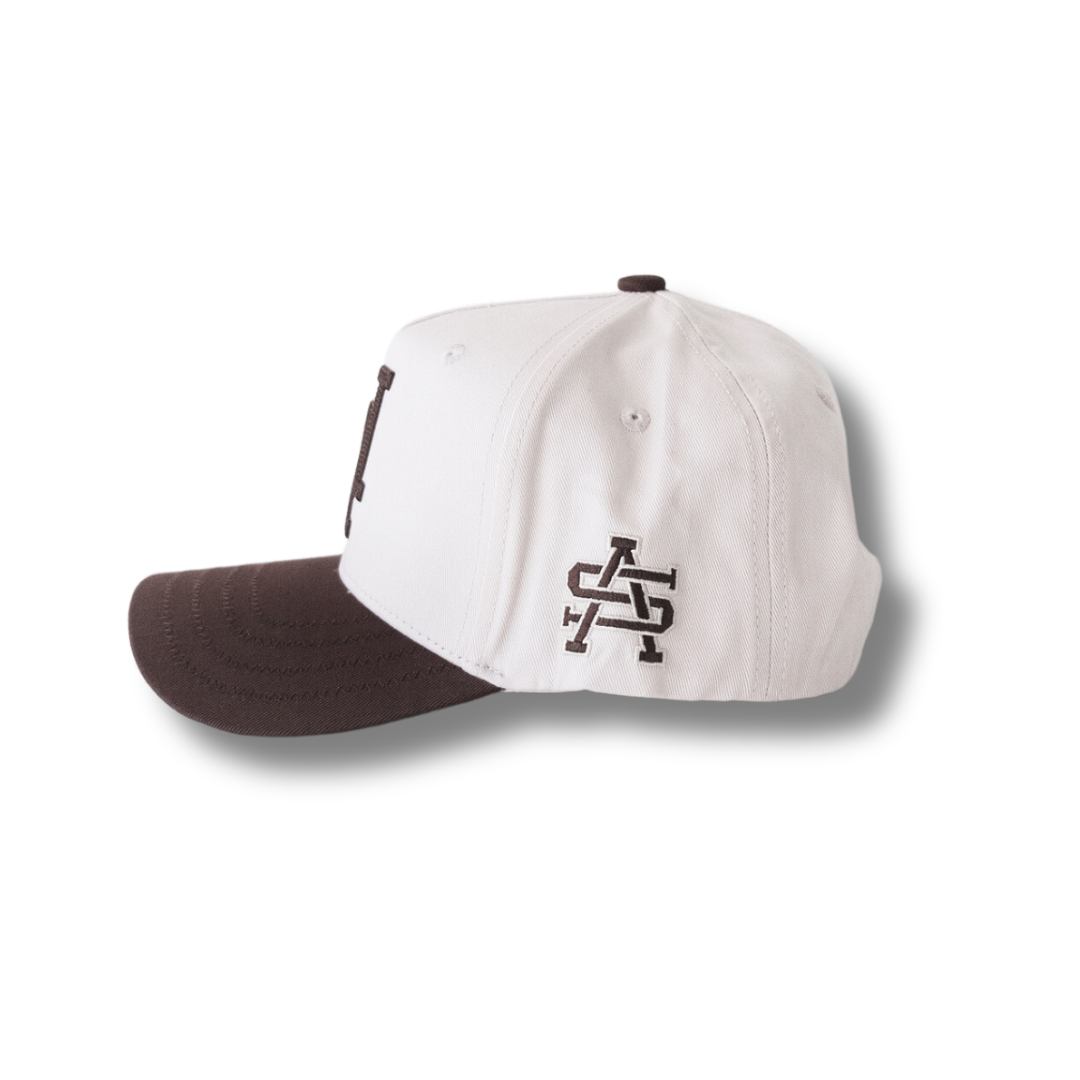 LA World Series Snapback (Cream/Brown)