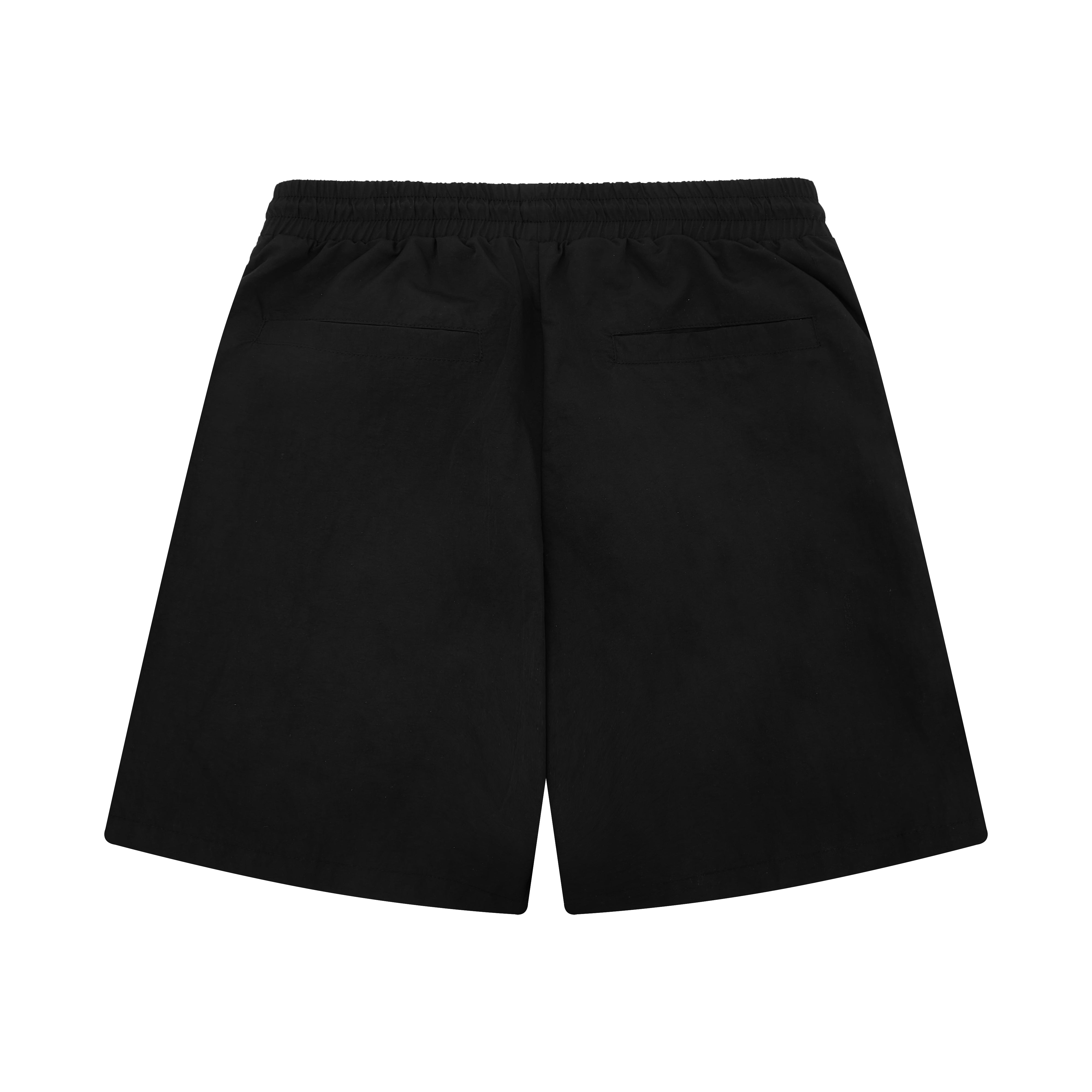 Black shorts on a white background