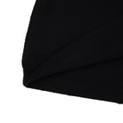 Close-up of black fabric on a white background