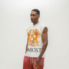 ALMOST SOMEDAY Crowned Cut-Off Tee in Cream