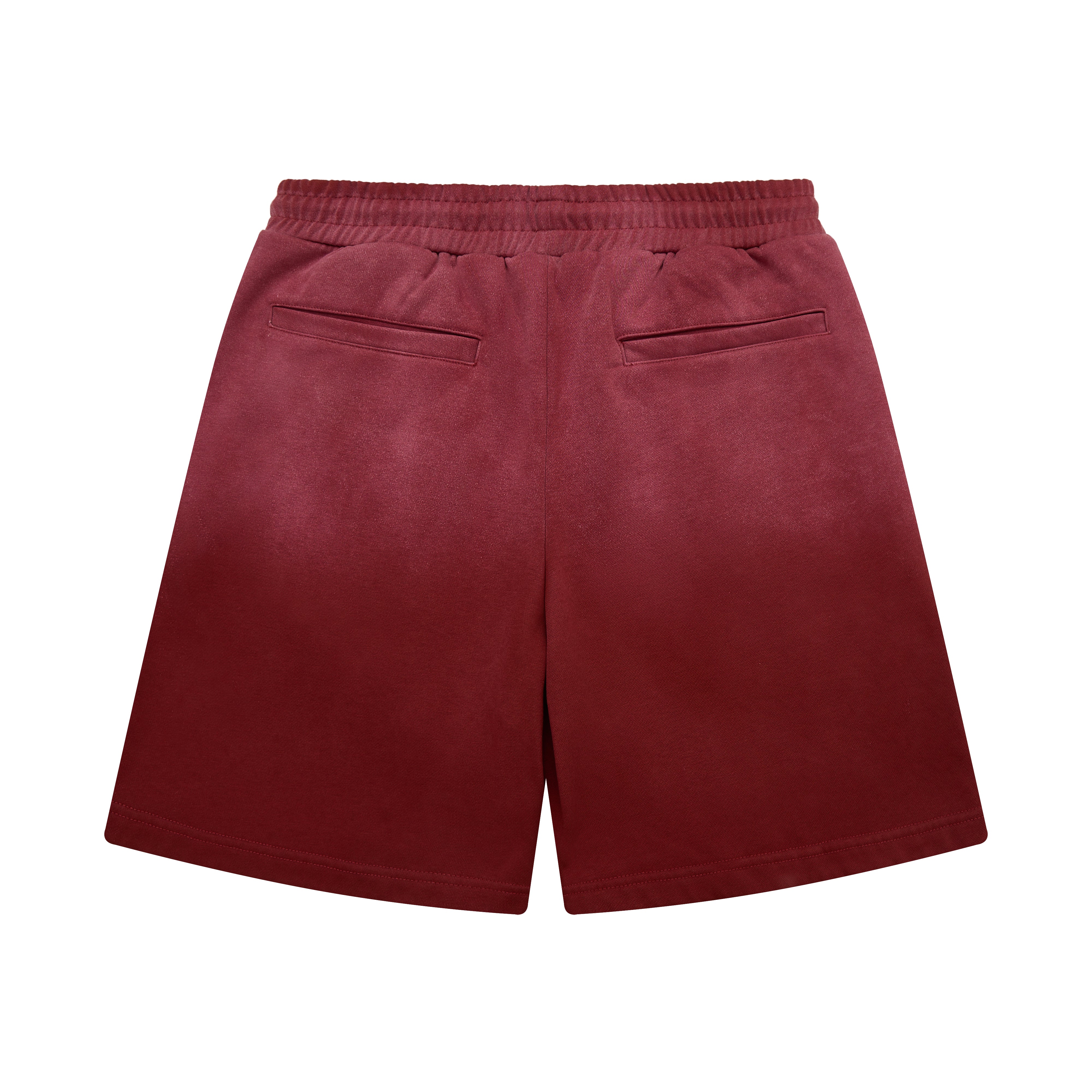 Maroon shorts on a white background