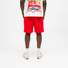 ALMOST SOMEDAY Drive Thru Terry Short in Red, back view