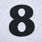 Black number '8' on a white background