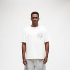 ALMOST SOMEDAY Flourish Tee in Cream, front view