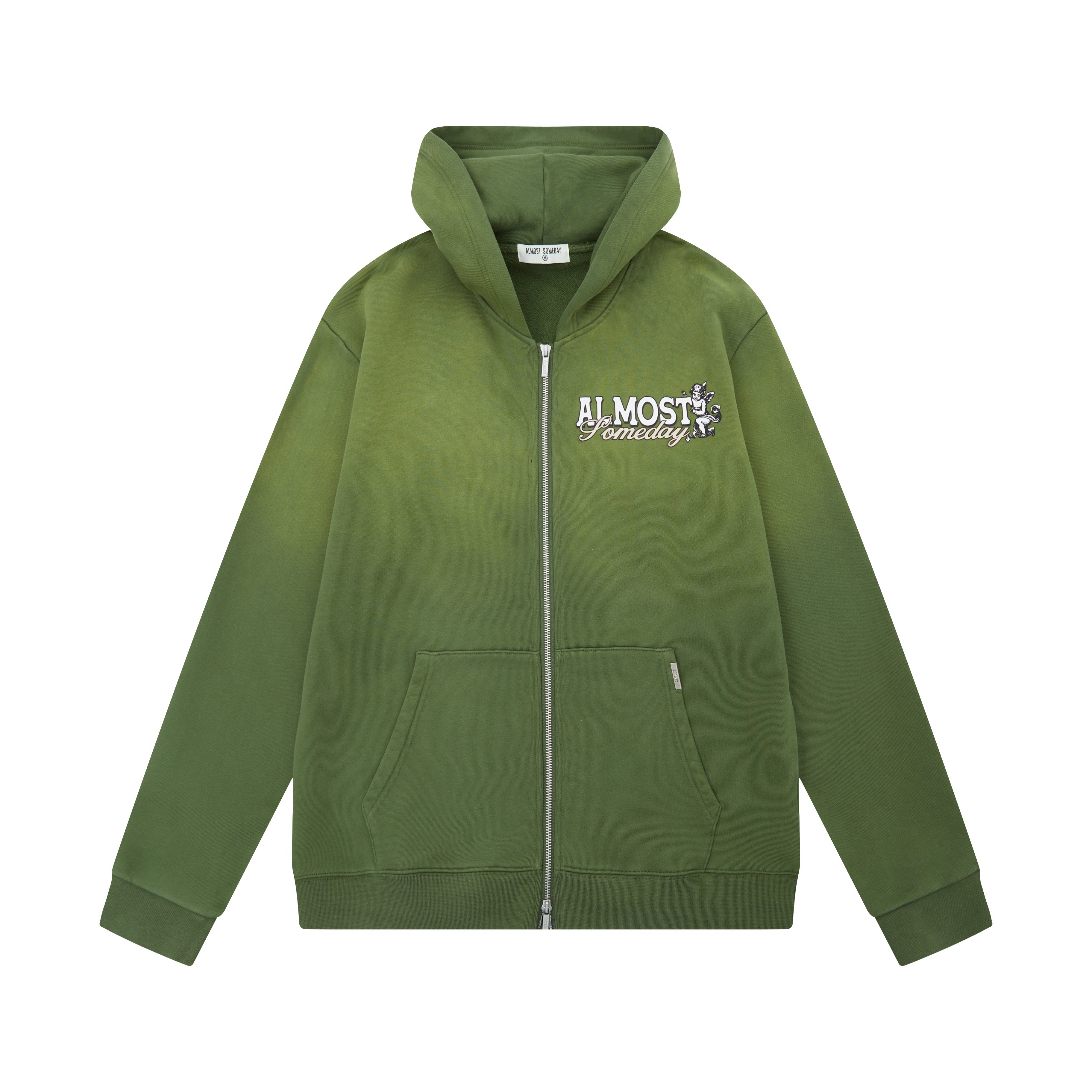 Endless ZipUp Hoodie (Sun Fade Olive) – ALMOST SOMEDAY