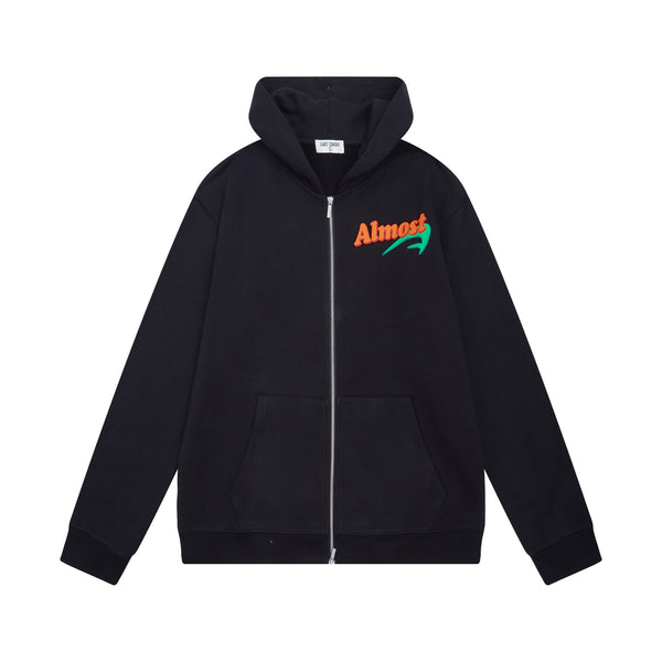 Pleasure ZipUp Hoodie (Black) – ALMOST SOMEDAY