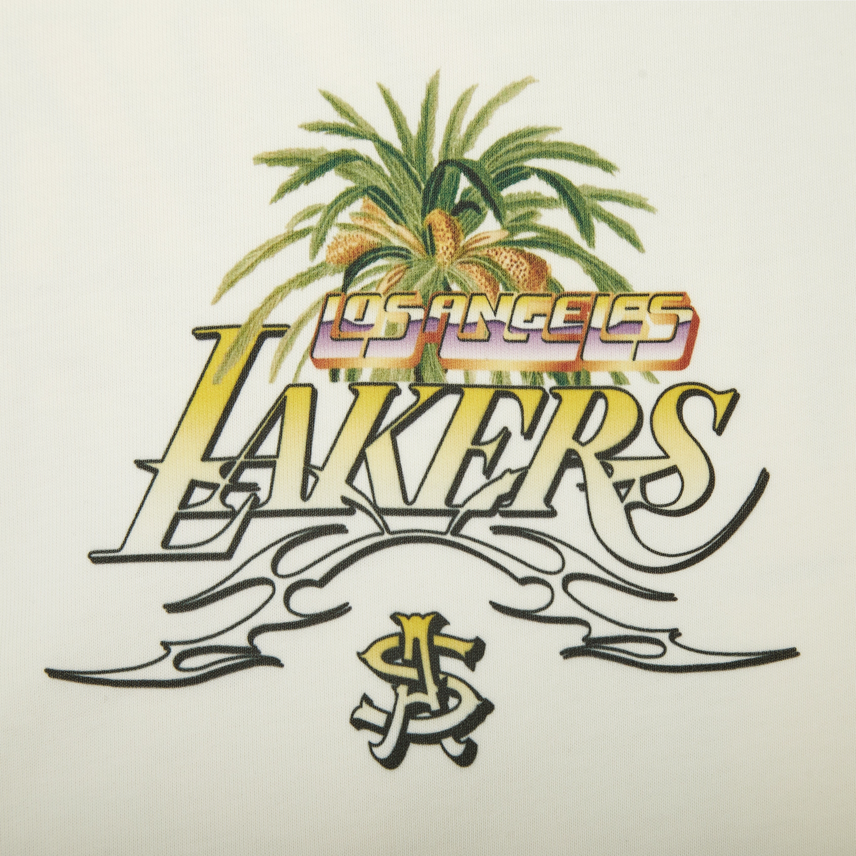 Los Angeles Lakers Tee (Cream) - S ALMOST SOMEDAY × NBA LOS