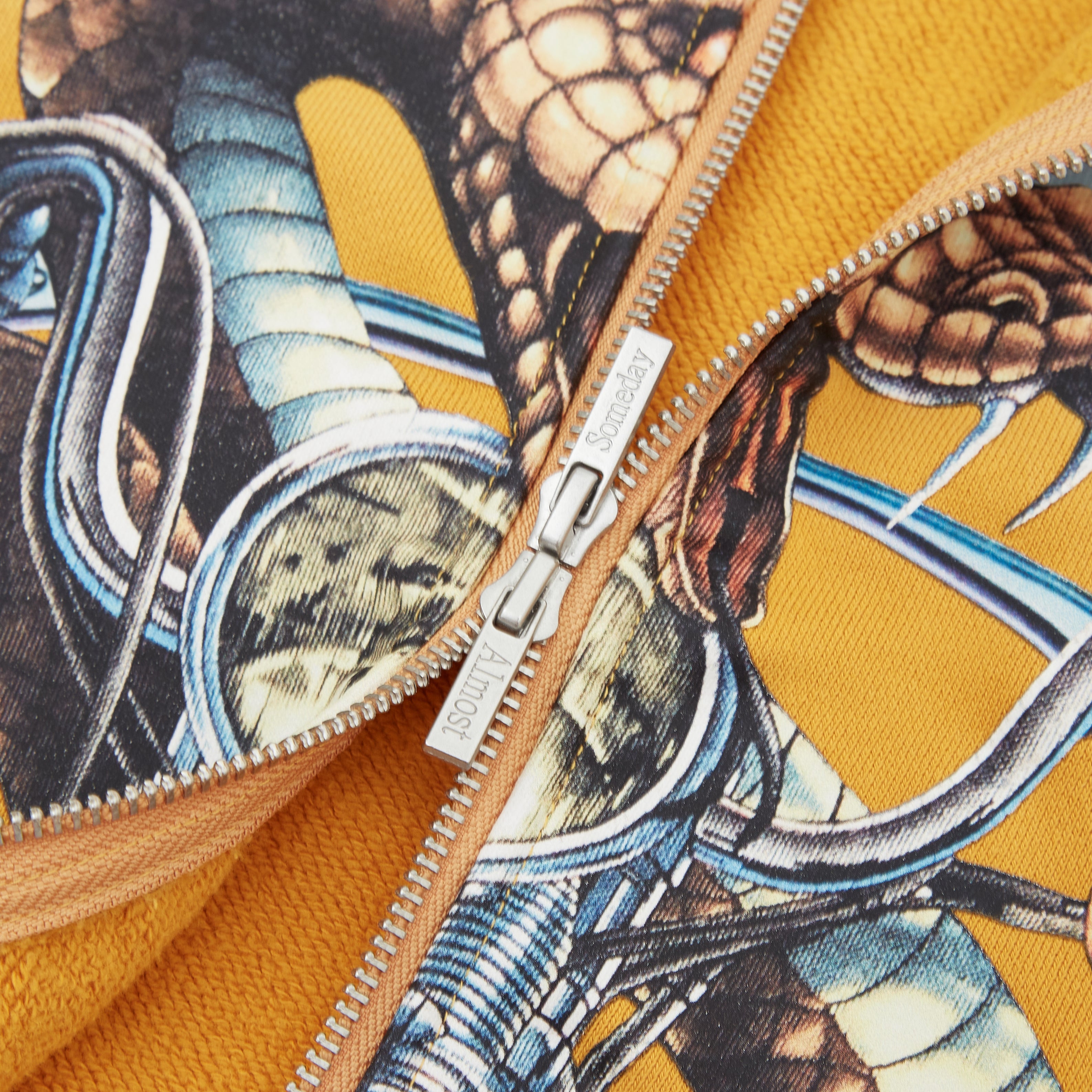 Midnight ZipUp Hoodie (Sun Fade Yellow) – ALMOST SOMEDAY