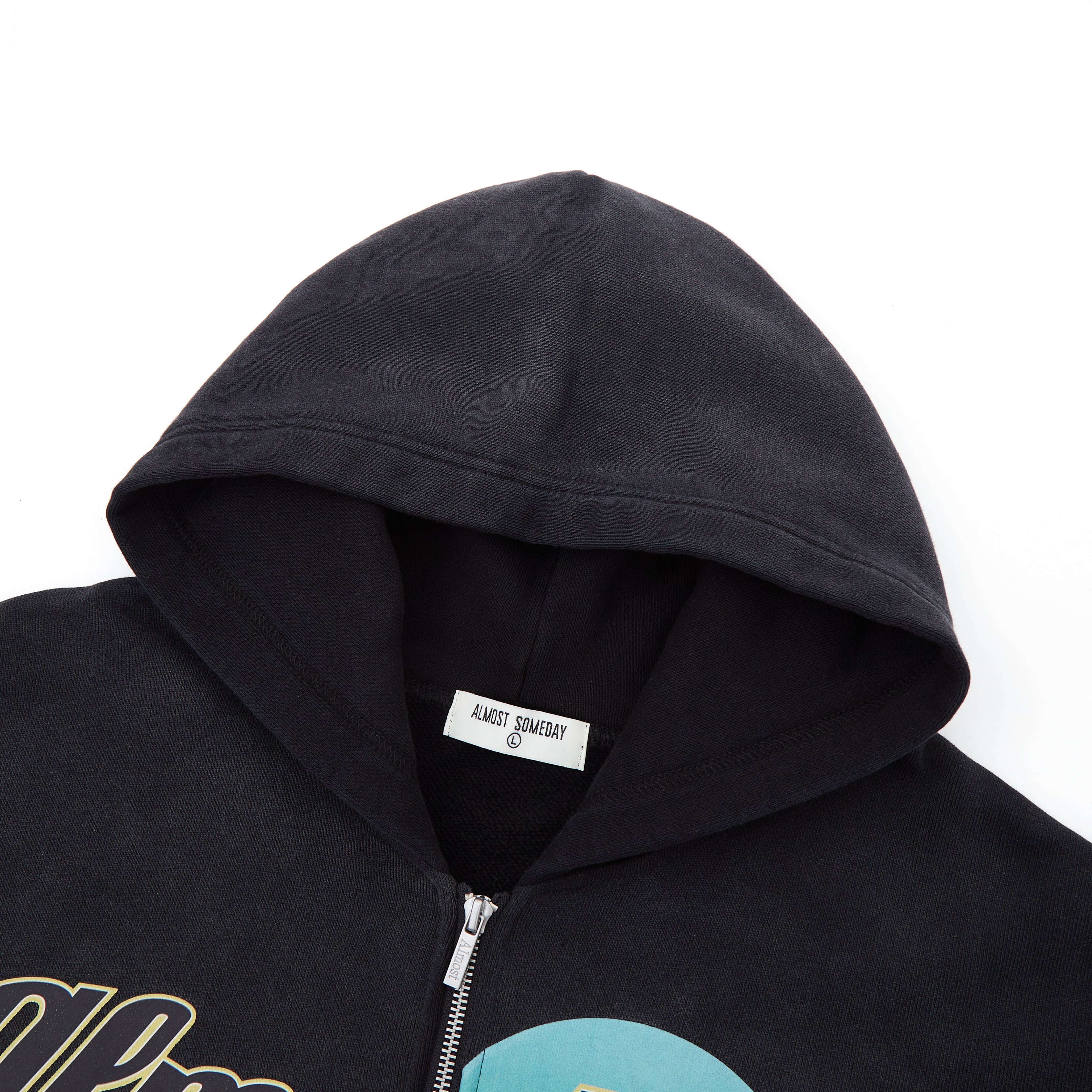Midnight ZipUp Hoodie (Sun Fade Black) – ALMOST SOMEDAY