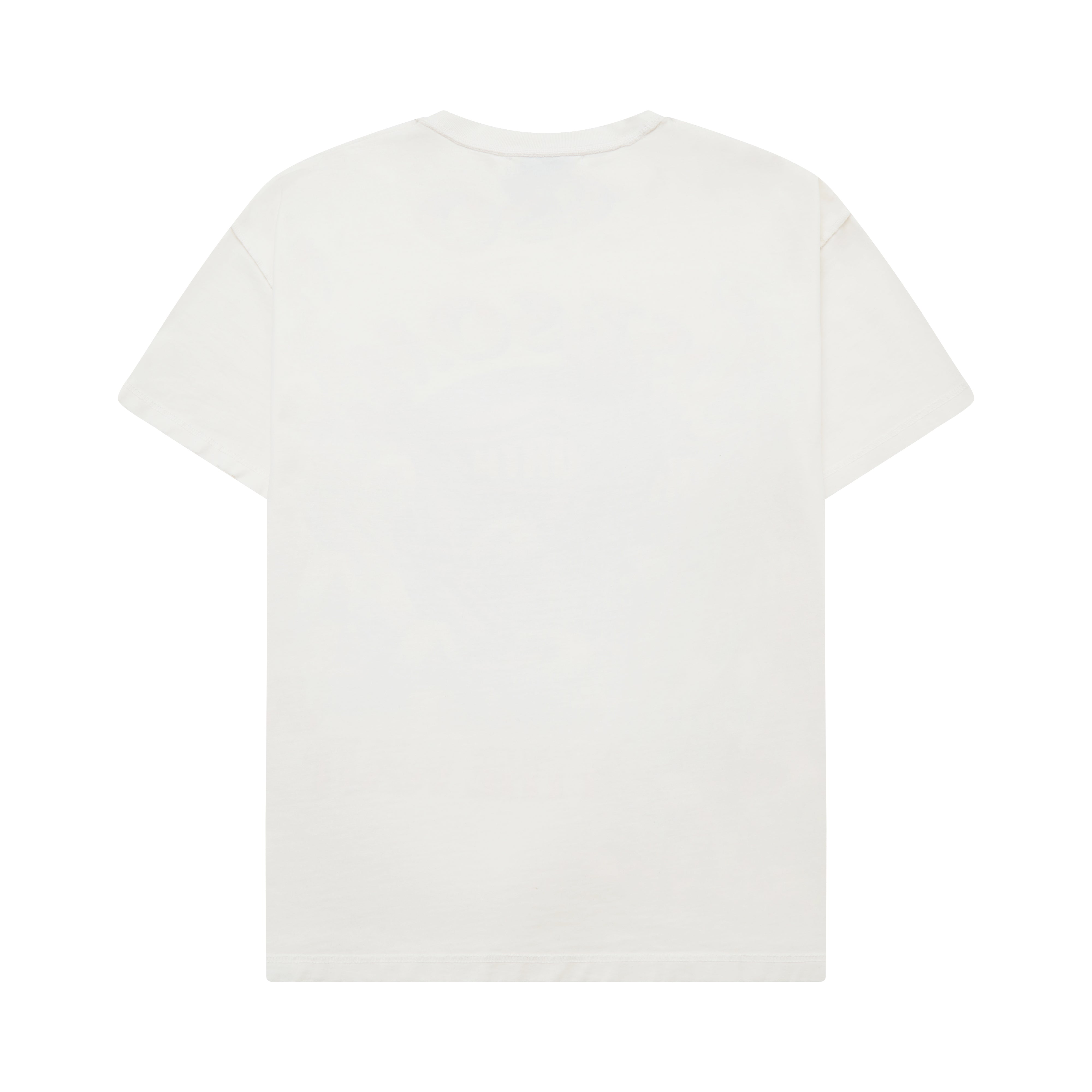 Cream white t-shirt on a white background