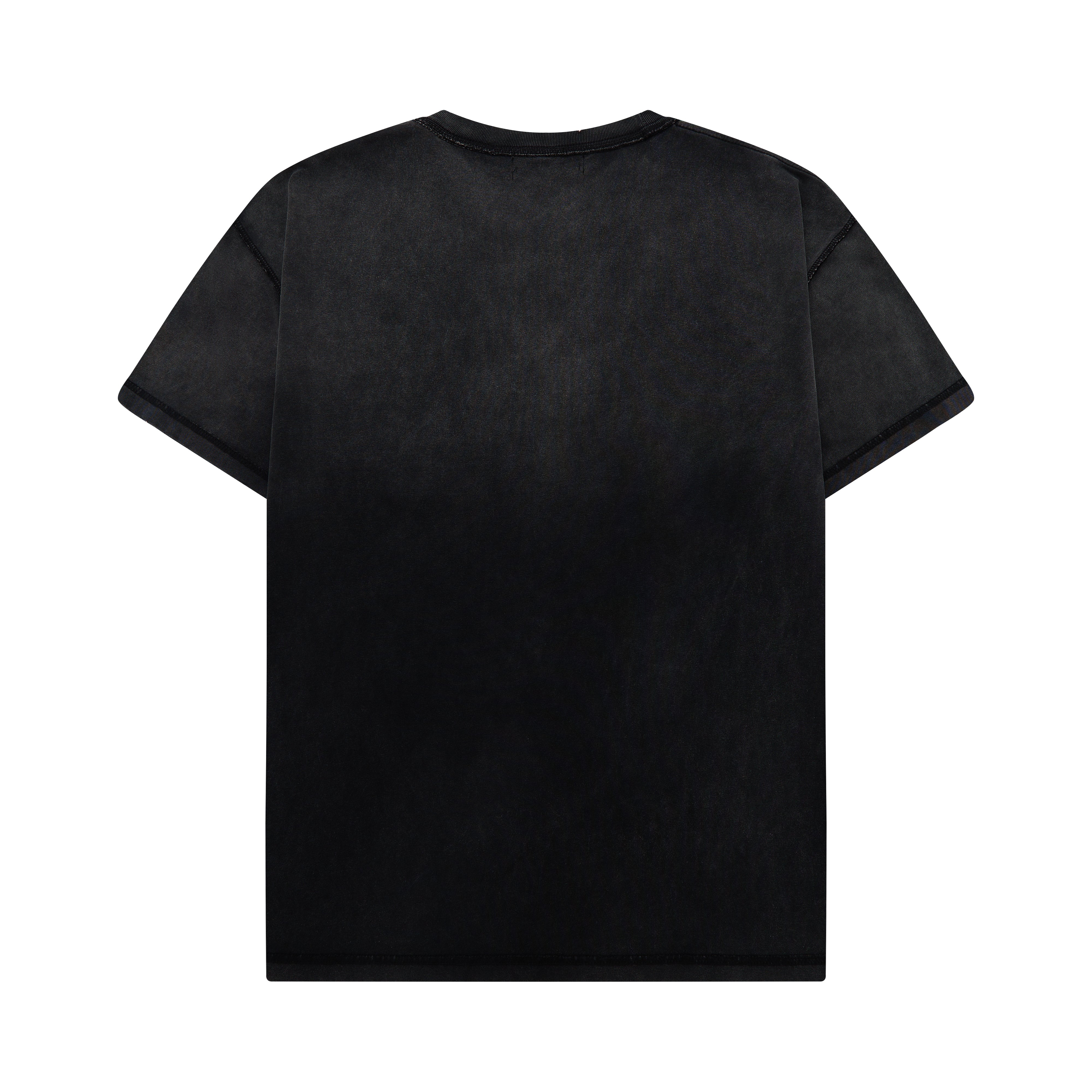 Black t-shirt on a white background