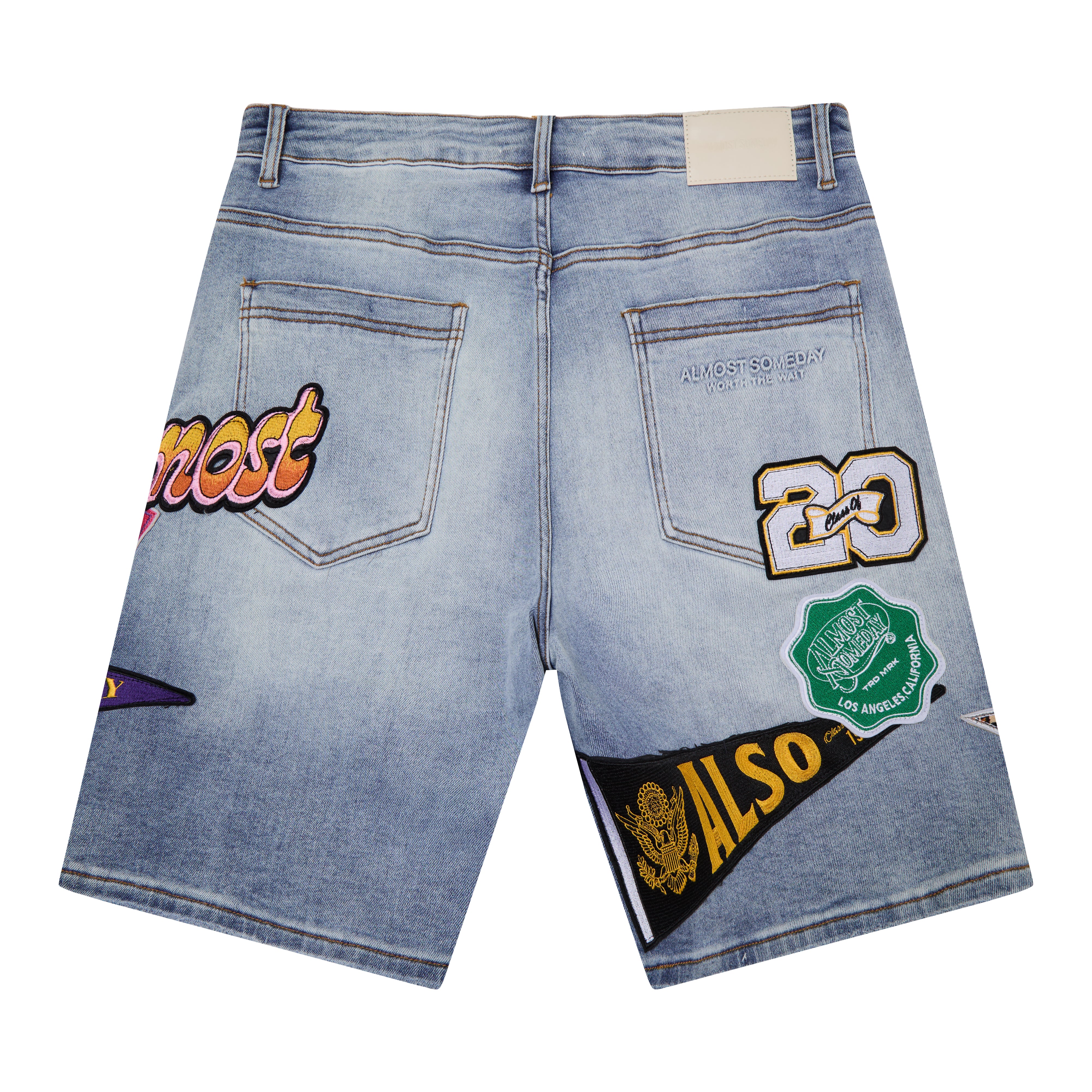 Pennant Denim Jorts - Blue – ALMOST SOMEDAY