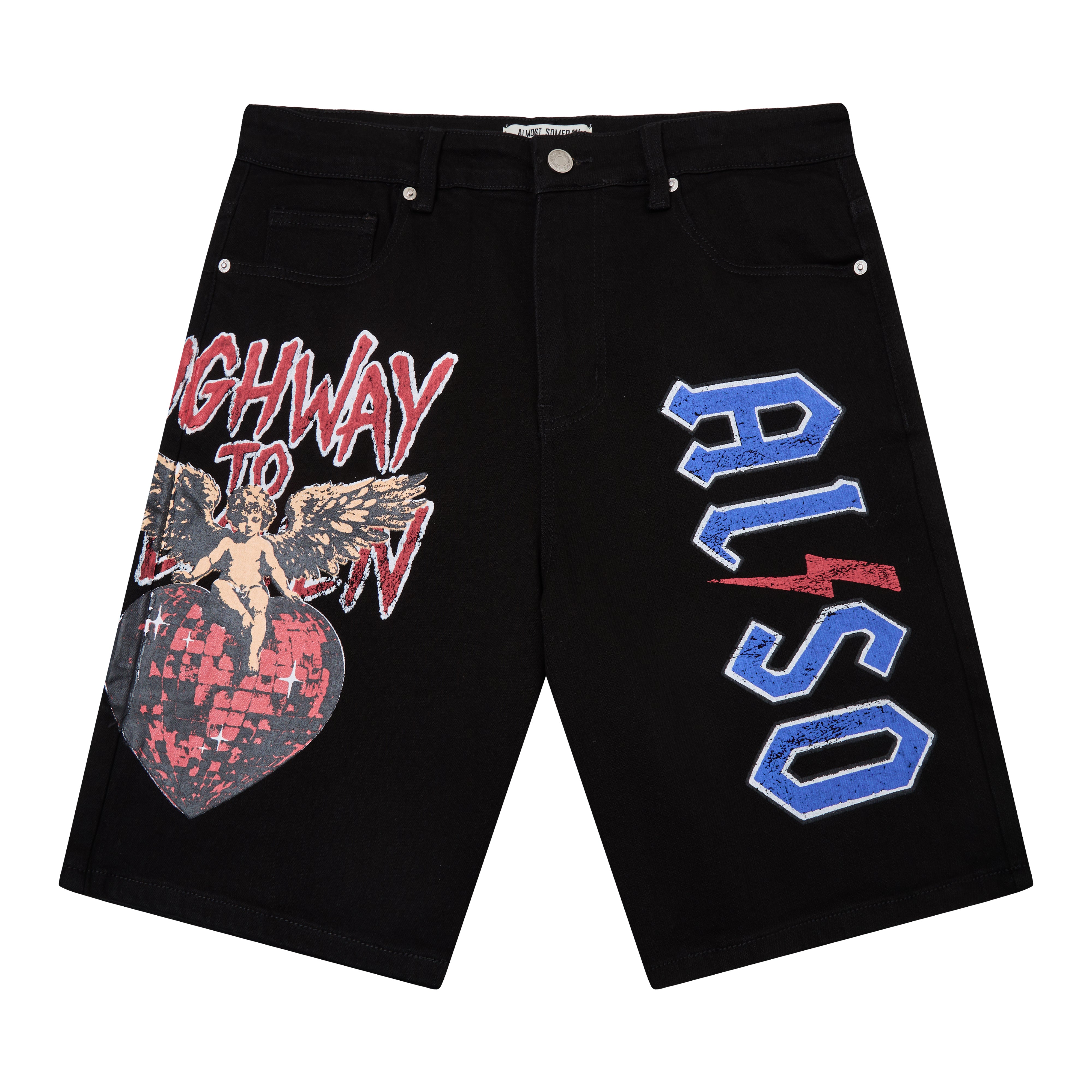 Highway To Heaven Denim Jorts - Black – ALMOST SOMEDAY