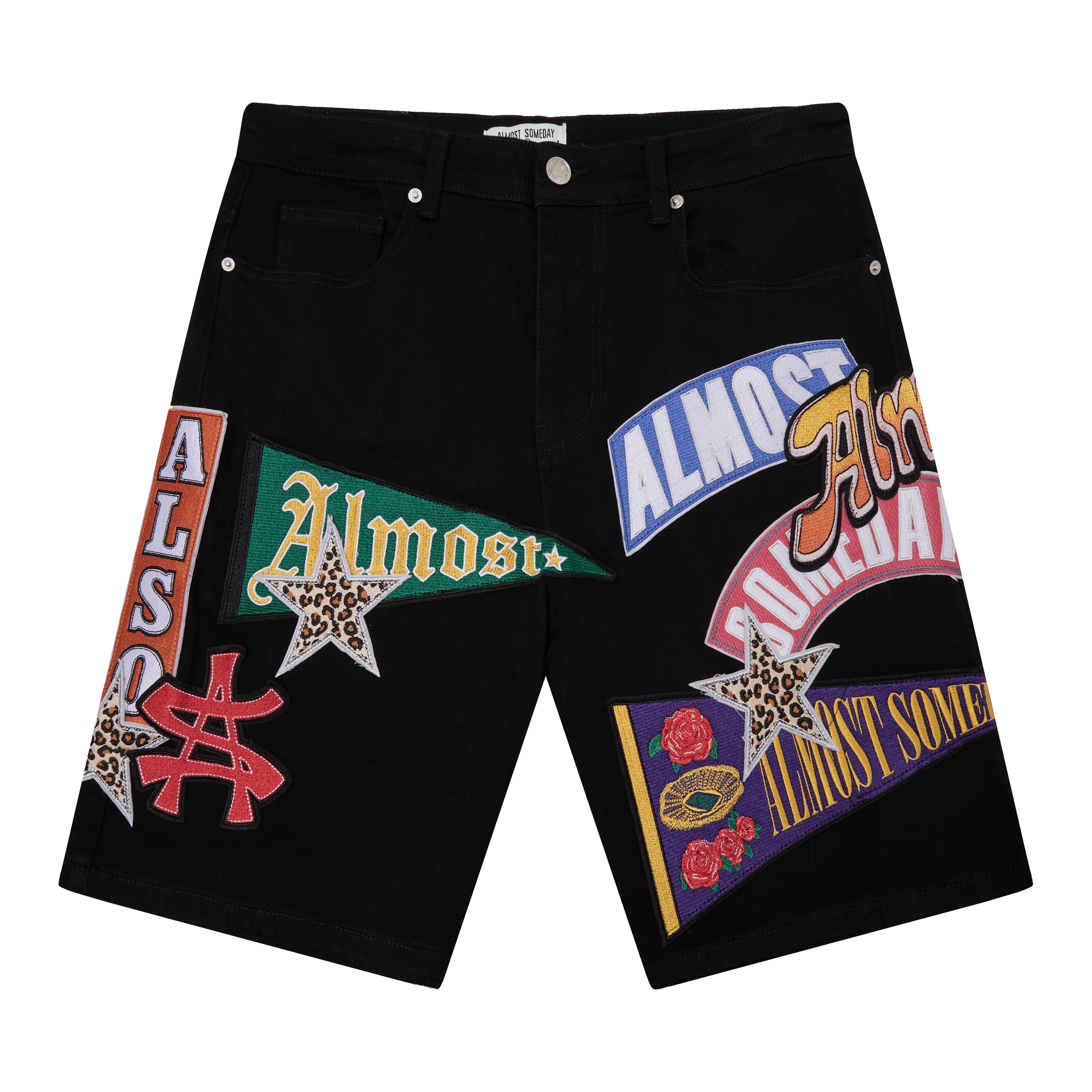 Pennant Denim Jorts - Black – ALMOST SOMEDAY