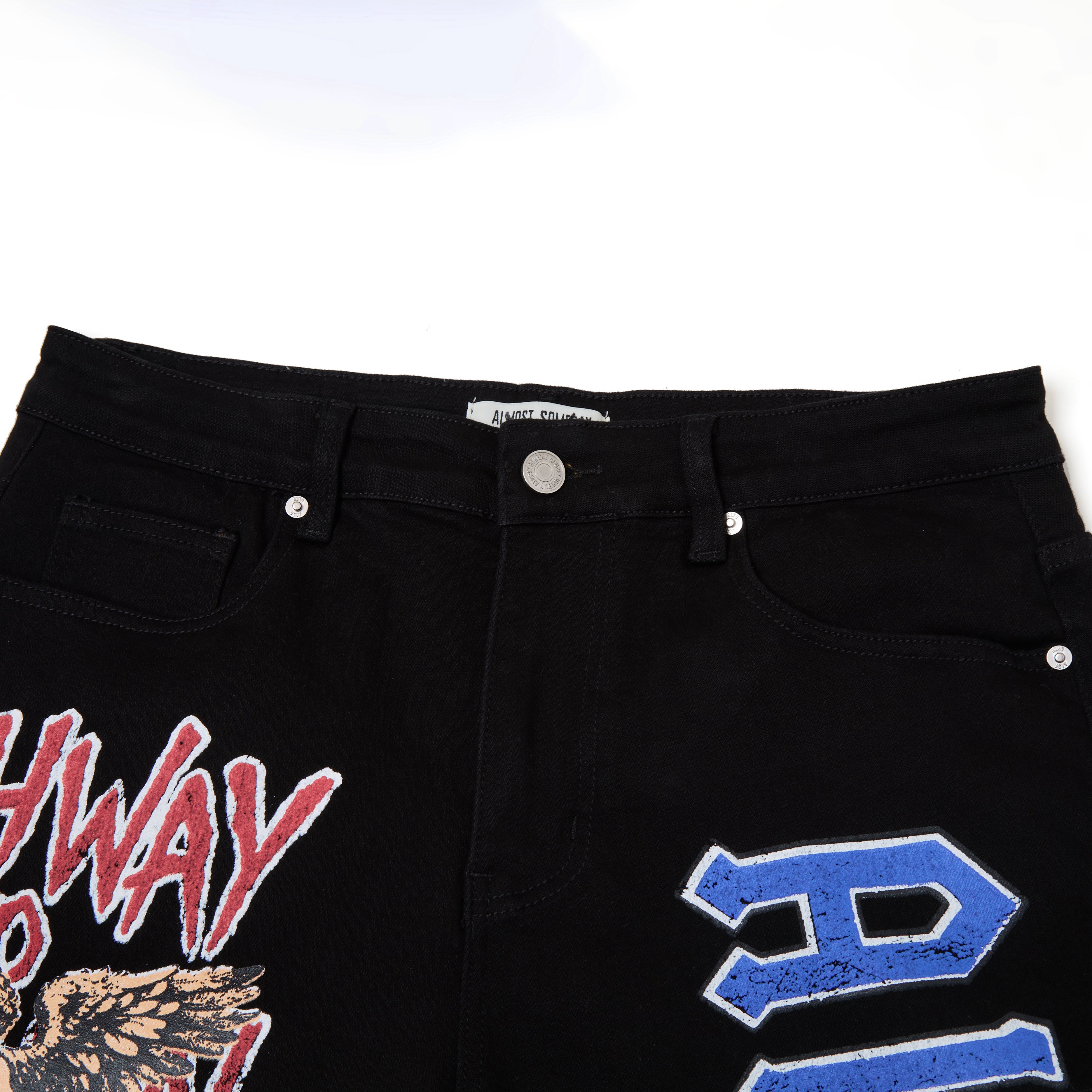 Highway To Heaven Denim Jorts - Black – ALMOST SOMEDAY