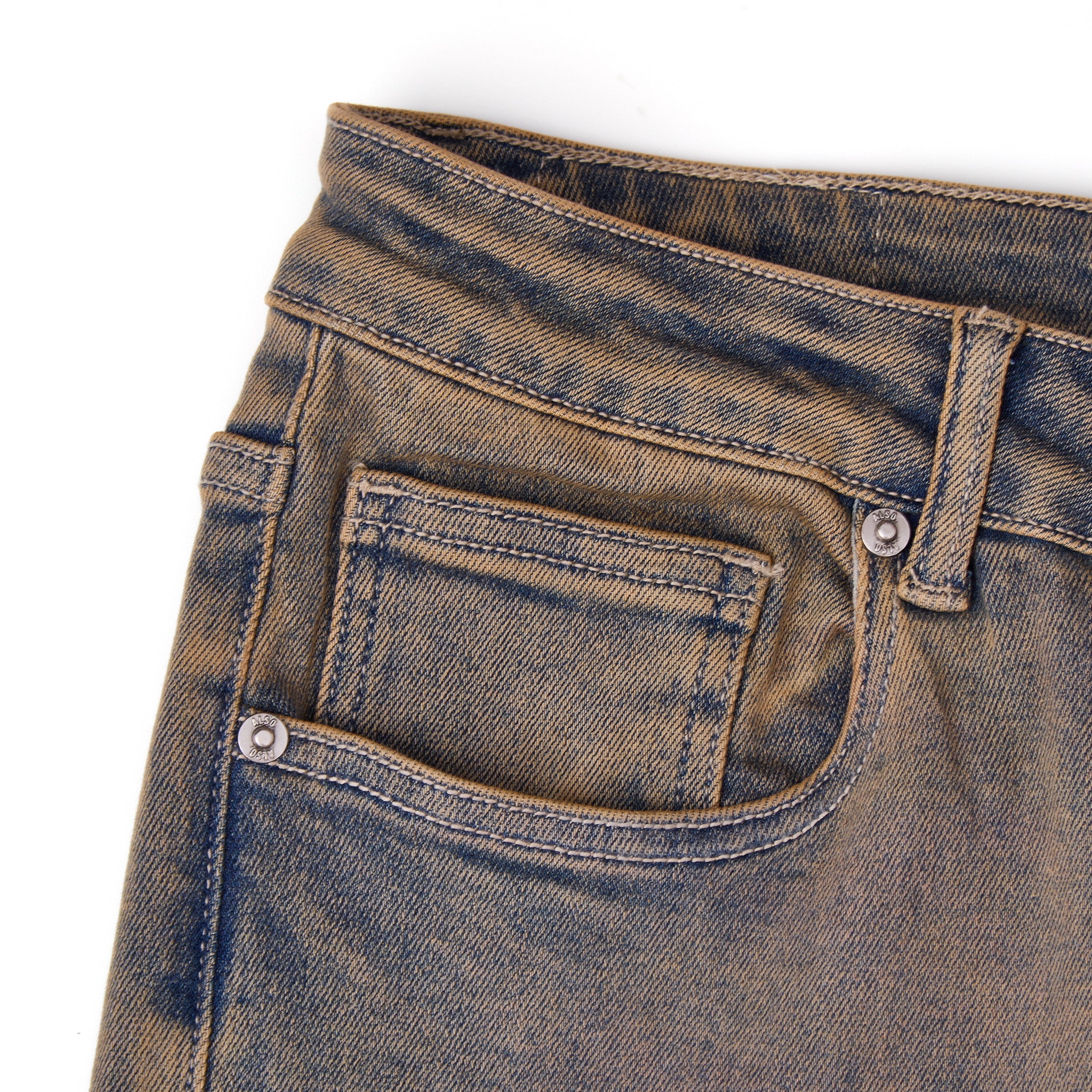Solomon Rhinestone Straight Leg Denim - Light Blue – ALMOST