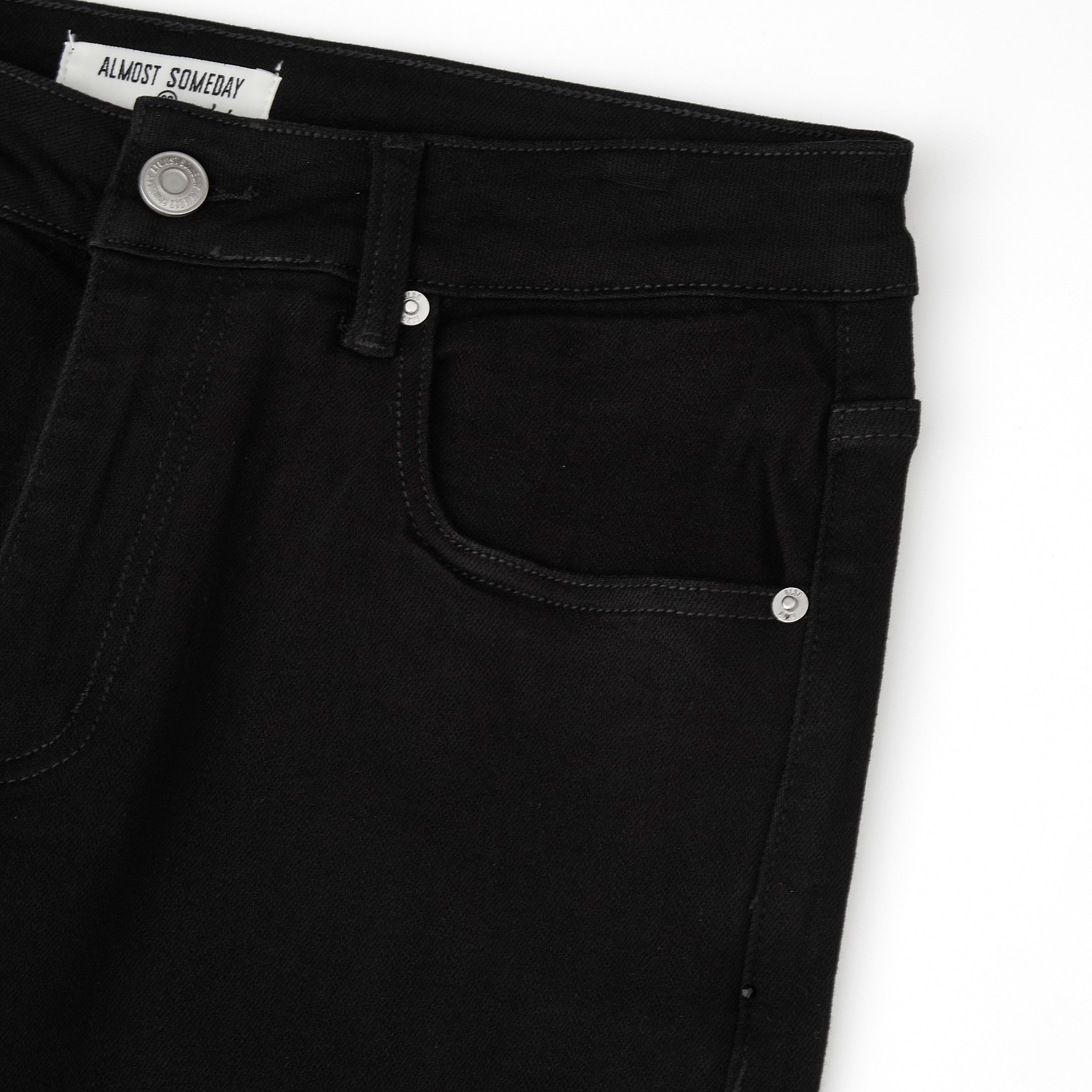 リムアーク　　Middle straight black denim Curve Shaper™ Ami Skinny Jeans With High Rise And Side Slits