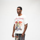 ALMOST SOMEDAY Motley Tee in Cream, detail view