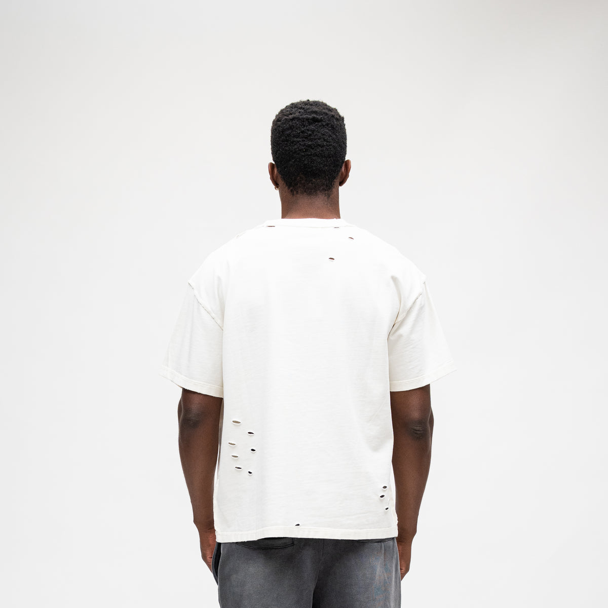 ALMOST SOMEDAY Motley Tee in Cream, back view