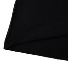Close-up of a black fabric texture on a white background