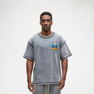 ALMOST SOMEDAY World Tee in Heavy Vintage Grey, front view