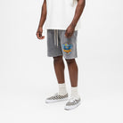 ALMOST SOMEDAY World Terry Short in Heavy Vintage Grey, detail view