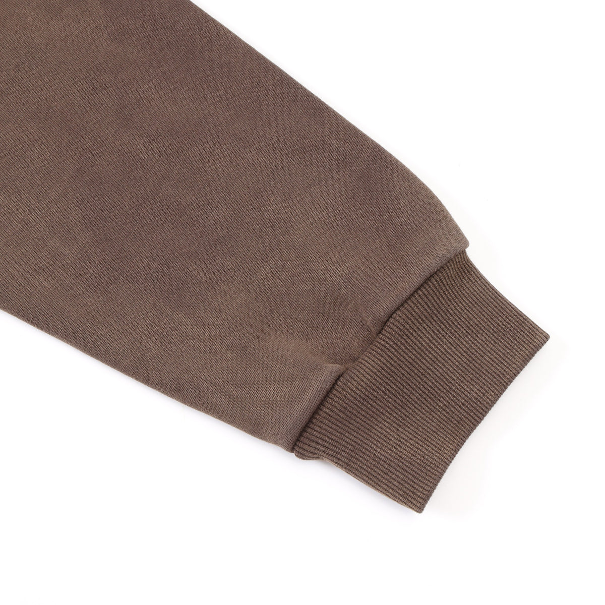 Fountain Hoodie – Brown – Close-up of long sleeve and ribbed cuff