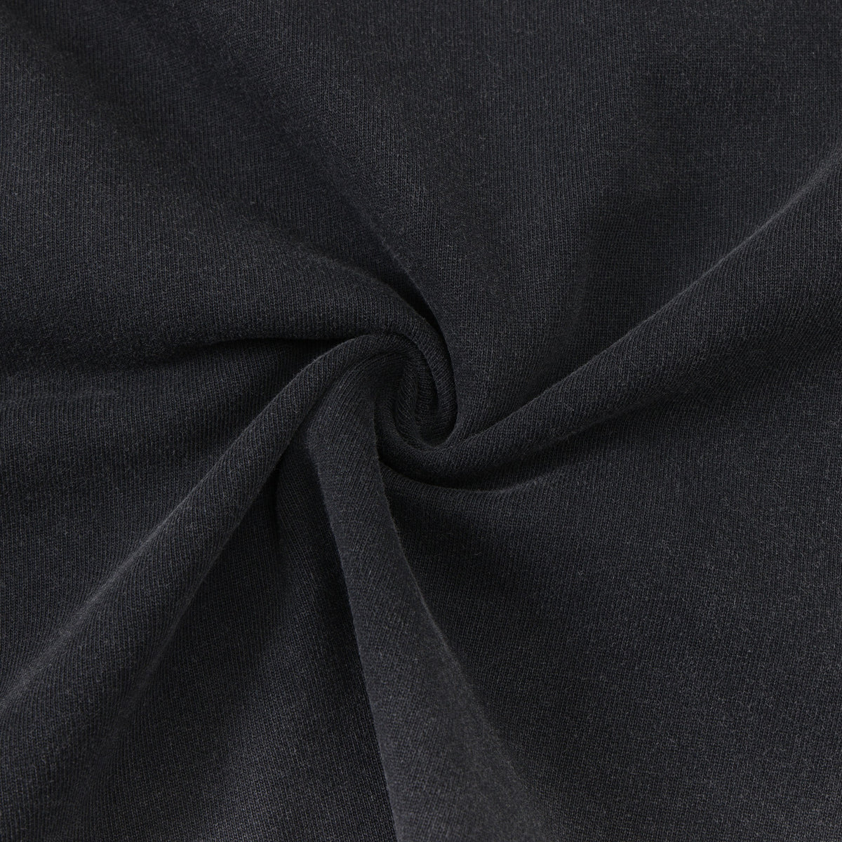 League Tee – Black – Close-up of black fabric gathered to show texture