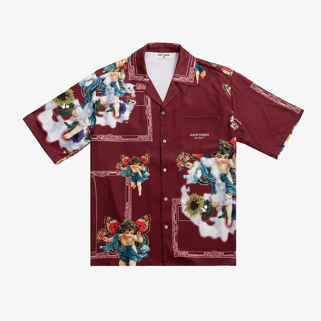 Venetian Button Up (Maroon)