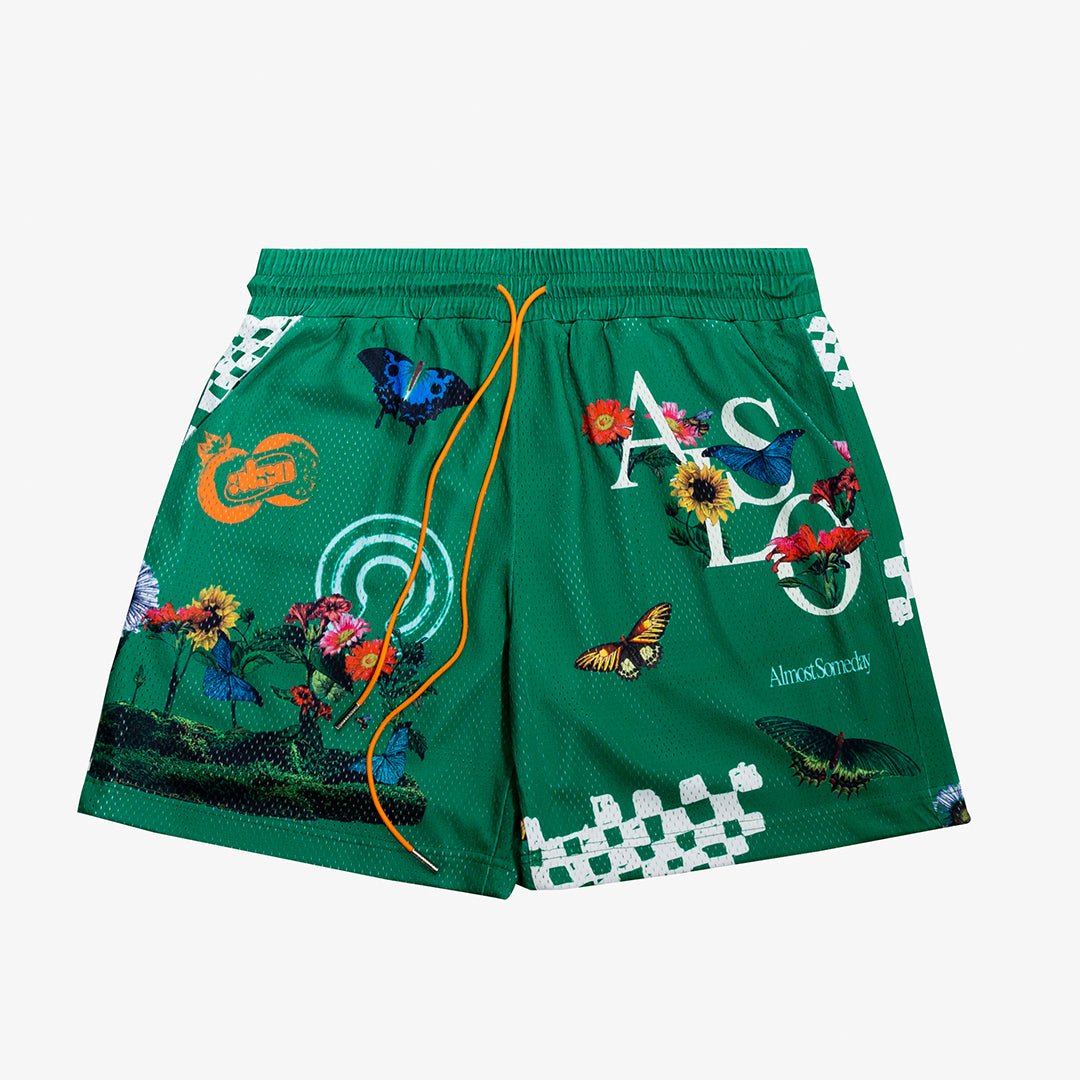 Bloom Mesh Shorts (Green)