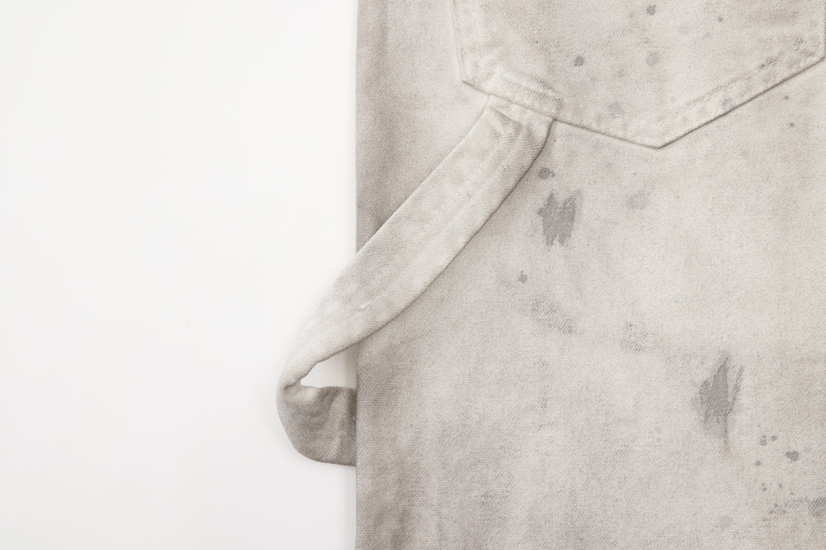 Spade Pants – Cream – Close-up of side utility loop beneath rear pocket and mottled fabric