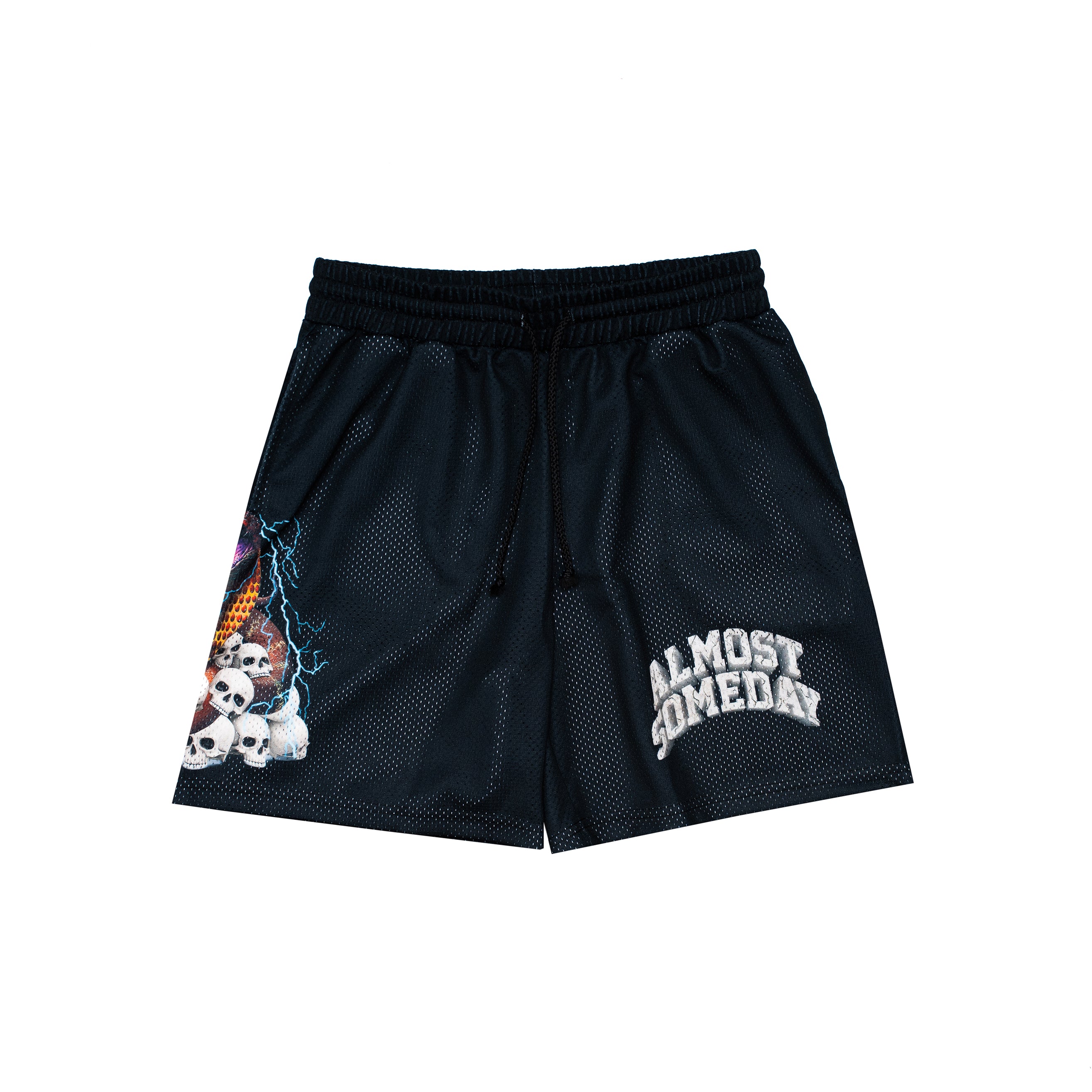 Cobra Mesh Shorts - Black - ALMOST SOMEDAY