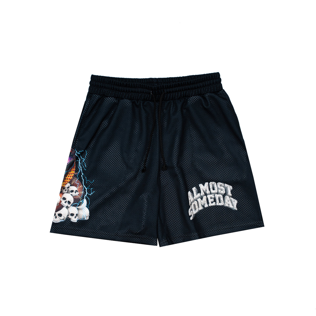 Cobra Mesh Shorts - Black - ALMOST SOMEDAY