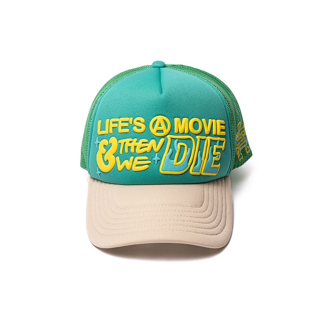 Life's A Movie Trucker (Teal/Cream)