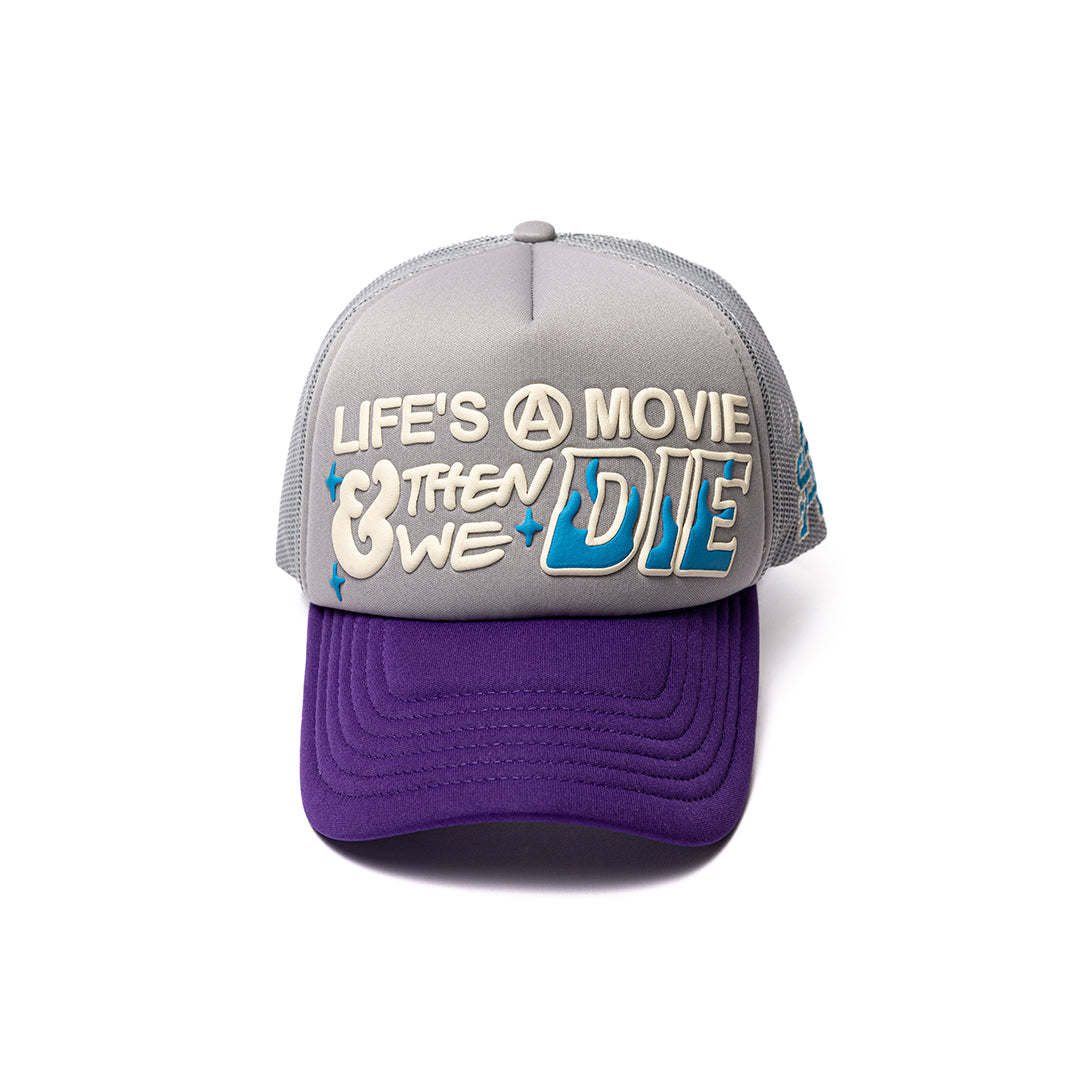 Life's A Movie Trucker (Grey/Purple)
