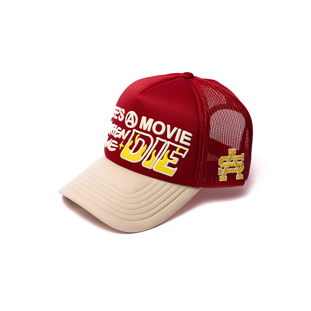 Life's A Movie Trucker (Red/Cream)