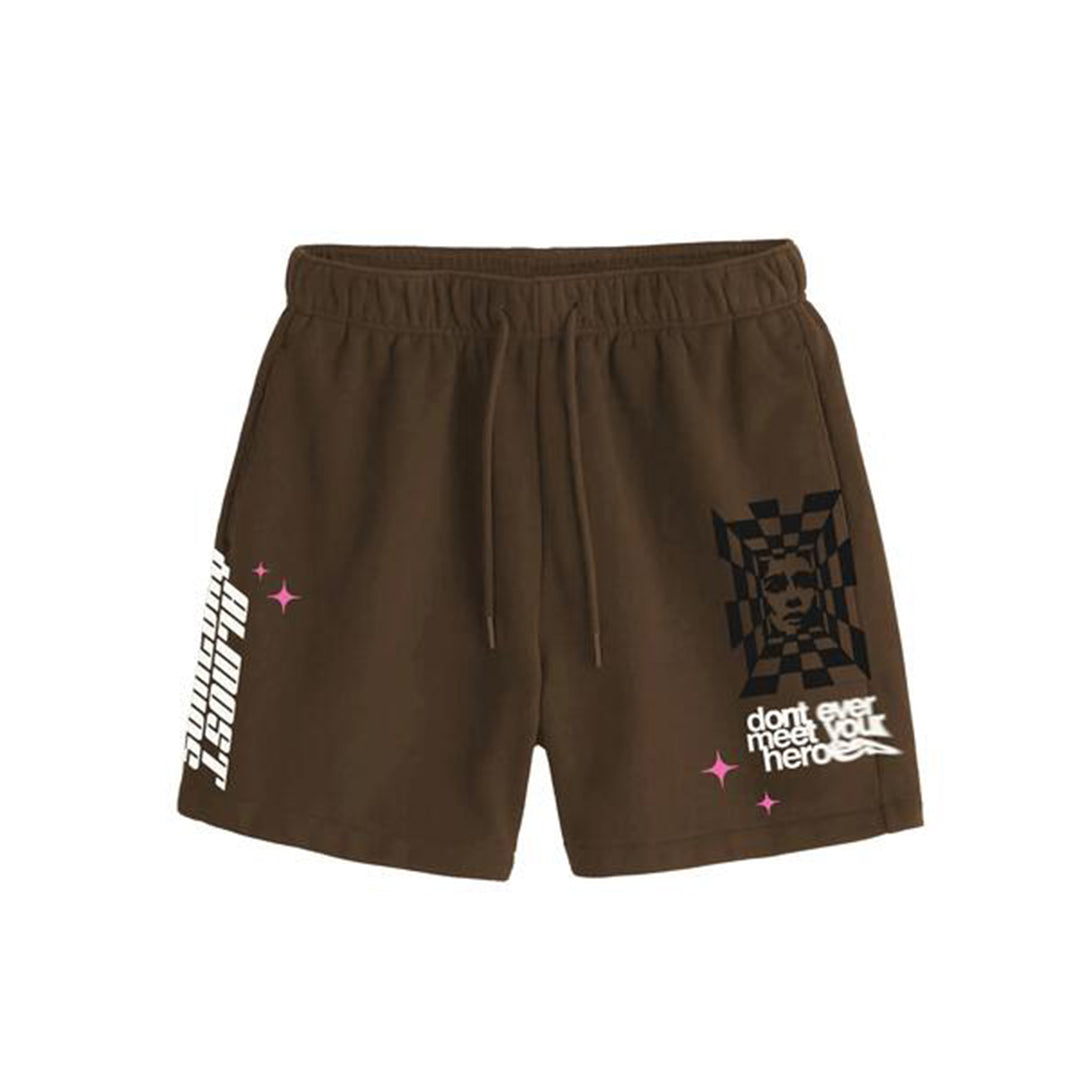 Caution Terry Shorts - Brown