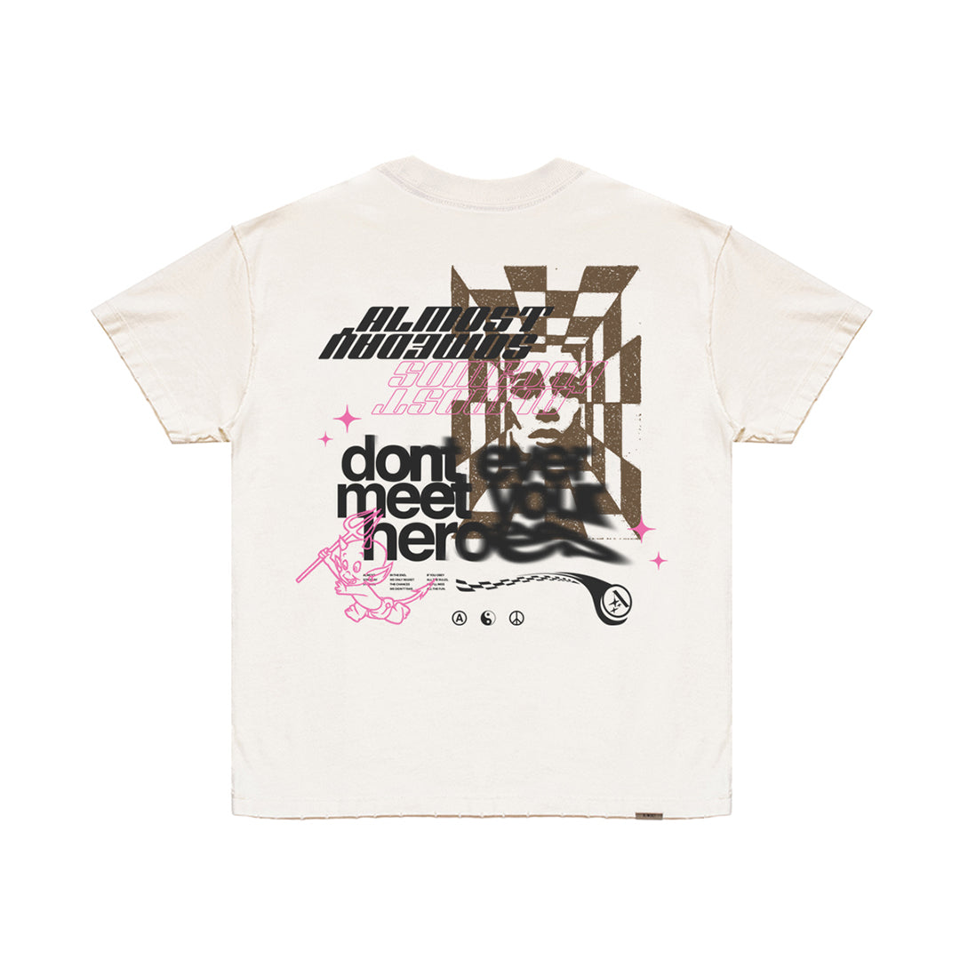 Caution Tee (Cream)