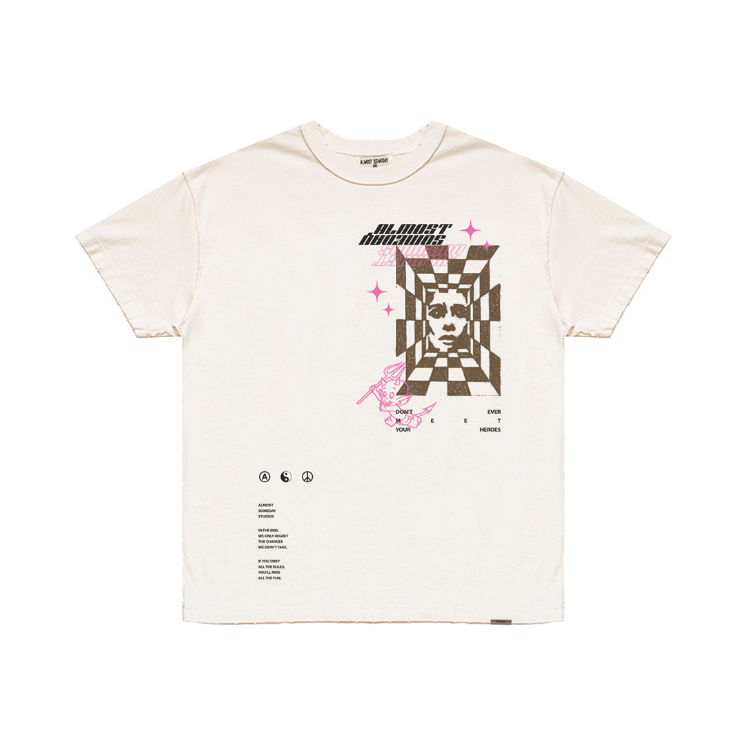 Caution Tee (Cream)