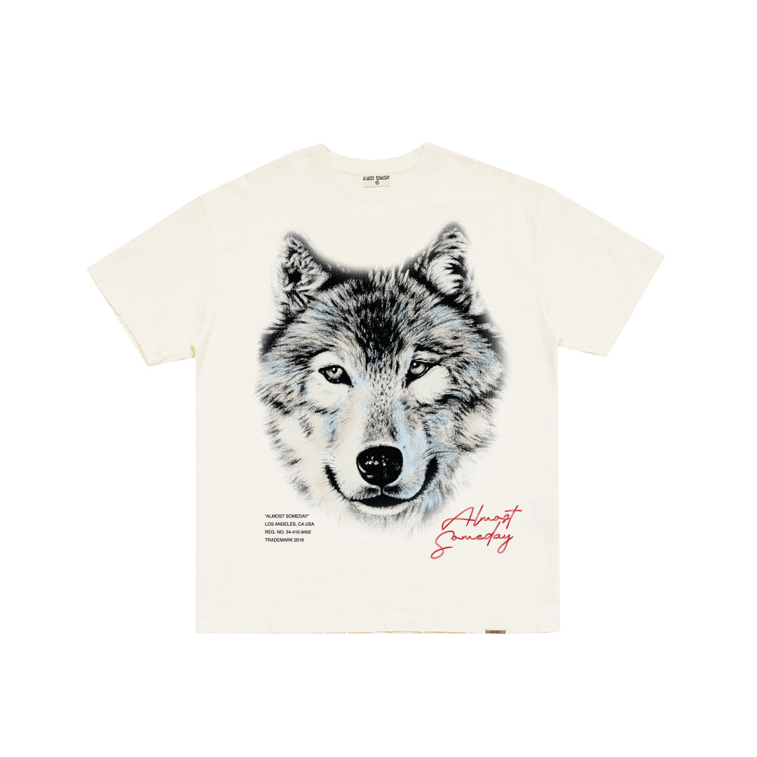 Lone Wolf Tee (Cream) - ALMOST SOMEDAY